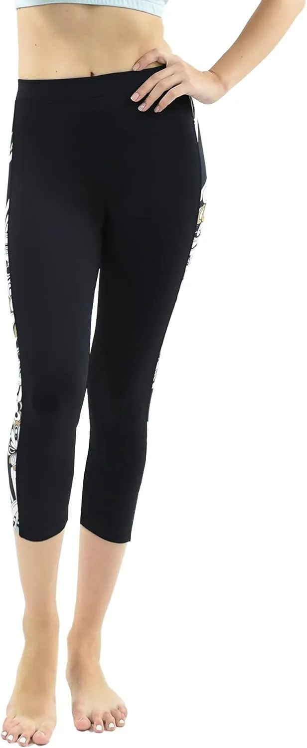 Private Island Sports Women UPF 50  Capri Leggings Swimsuit Pants Beach Bathing Swim Rash Guard Bottom (RLCP)