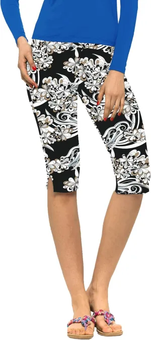 Private Island Women UPF 50  Beach Board Shorts Pants Swimsuit Bathing Swim Rash Guard Yoga Bottom (RSP)