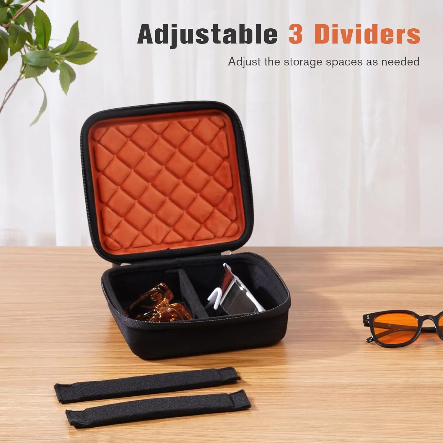 ProCase Hard Shell Travel Sunglasses Organizer, Portable Multiple Glasses Case for Travelling with Adjustable Dividers