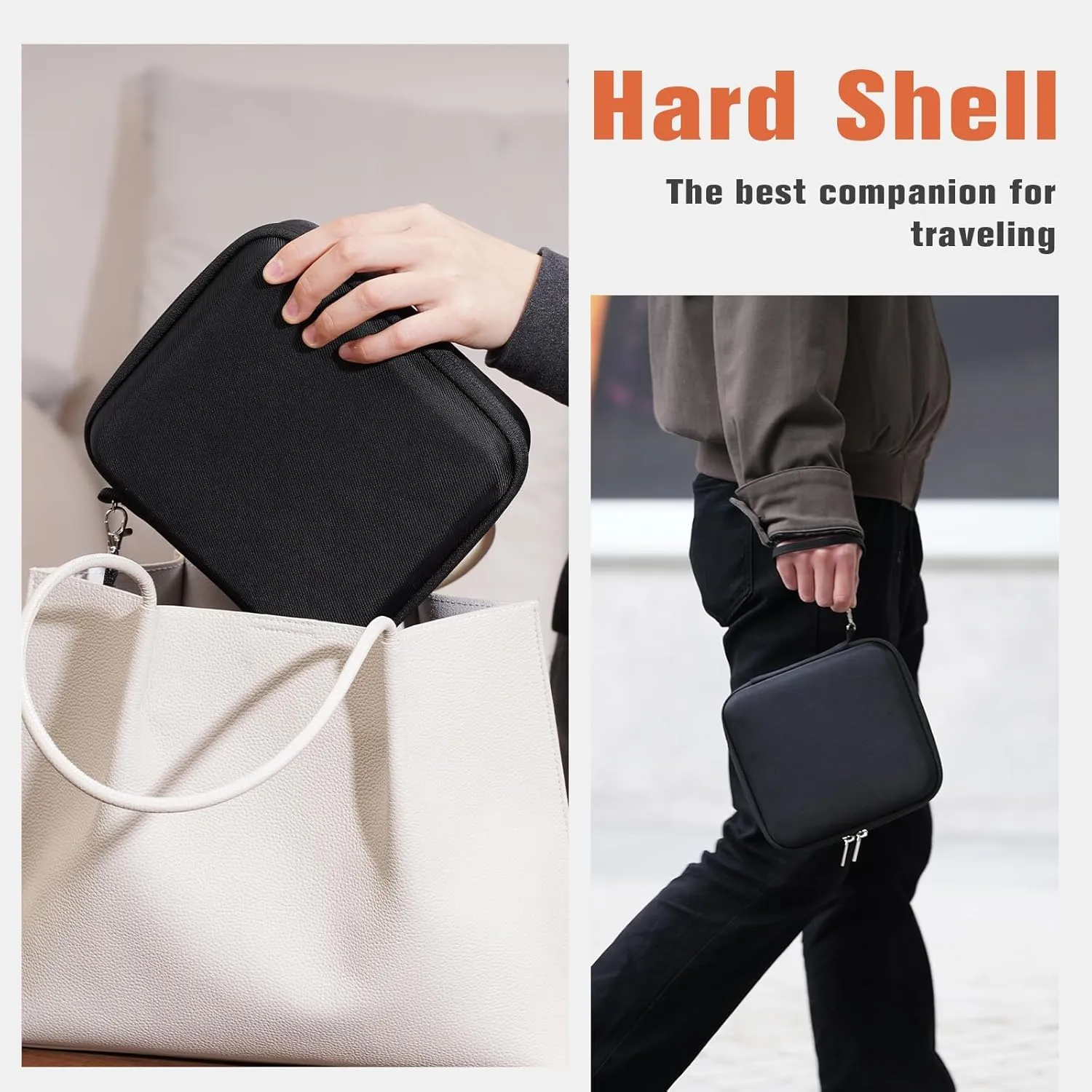 ProCase Hard Shell Travel Sunglasses Organizer, Portable Multiple Glasses Case for Travelling with Adjustable Dividers