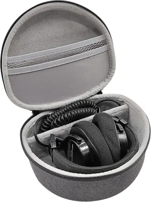 Professional Monitor Headphone Case - Compatible with Sony MDR7506 WH-1000XM4 and More Dark Grey Ant Pattern Shell with Light Grey Velvet Interior
