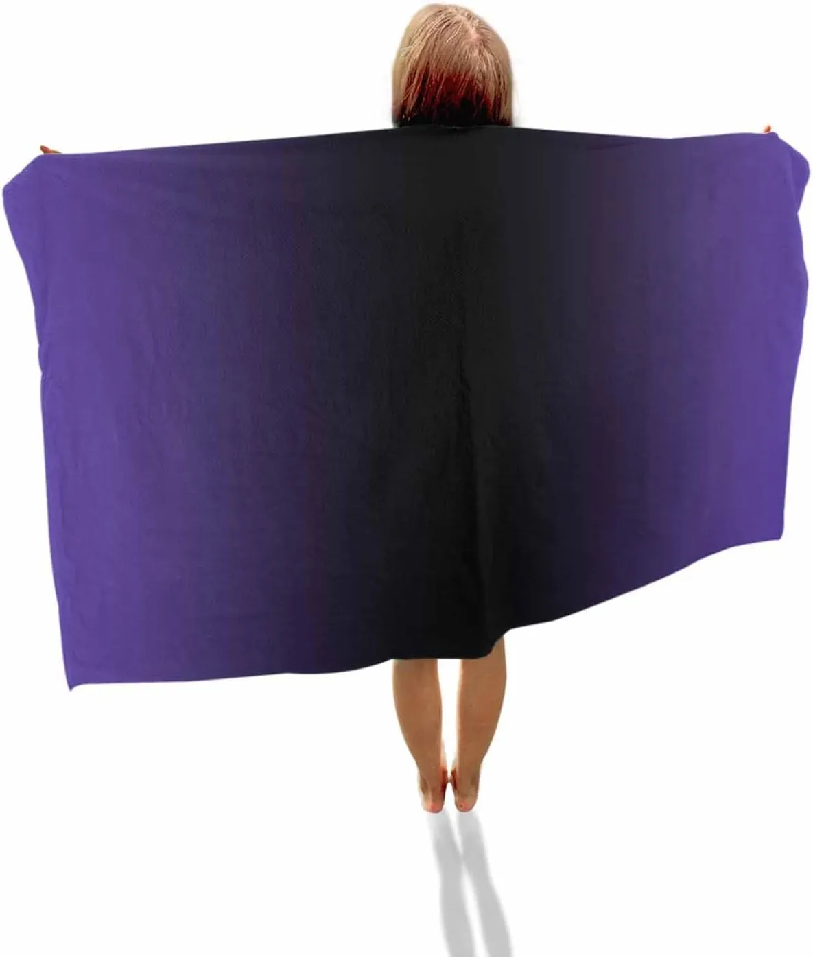 Purple with Black Beach Towel 31"x61" Microfiber Beach Towels Oversized Sand Free Quick Dry Beach Towel/Bath Towels/Yoga Towel/Pool Towels/Travel Towel for Women Men Girls Kids-Gradient