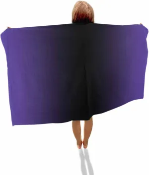 Purple with Black Beach Towel 31"x61" Microfiber Beach Towels Oversized Sand Free Quick Dry Beach Towel/Bath Towels/Yoga Towel/Pool Towels/Travel Towel for Women Men Girls Kids-Gradient