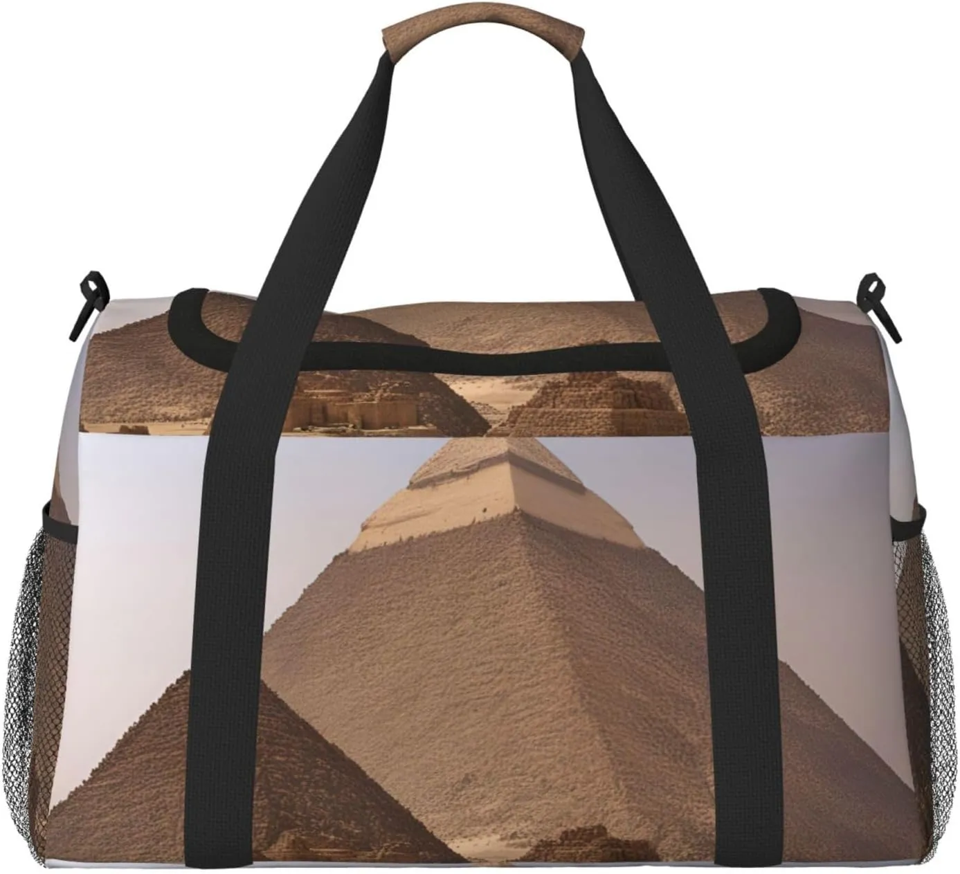Pyramids Of Egypt Print Travel Hand Travel Bag Weekender Overnight Carry On Tote Foldable Crossbody Bag