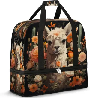 Radiant Sunflowers Bloom Travel Duffel Bag, Travel Essentials, Gym Bag for Women, Weekender Overnight Bag With Shoes Compartment, Carry On Bags for Airplanes