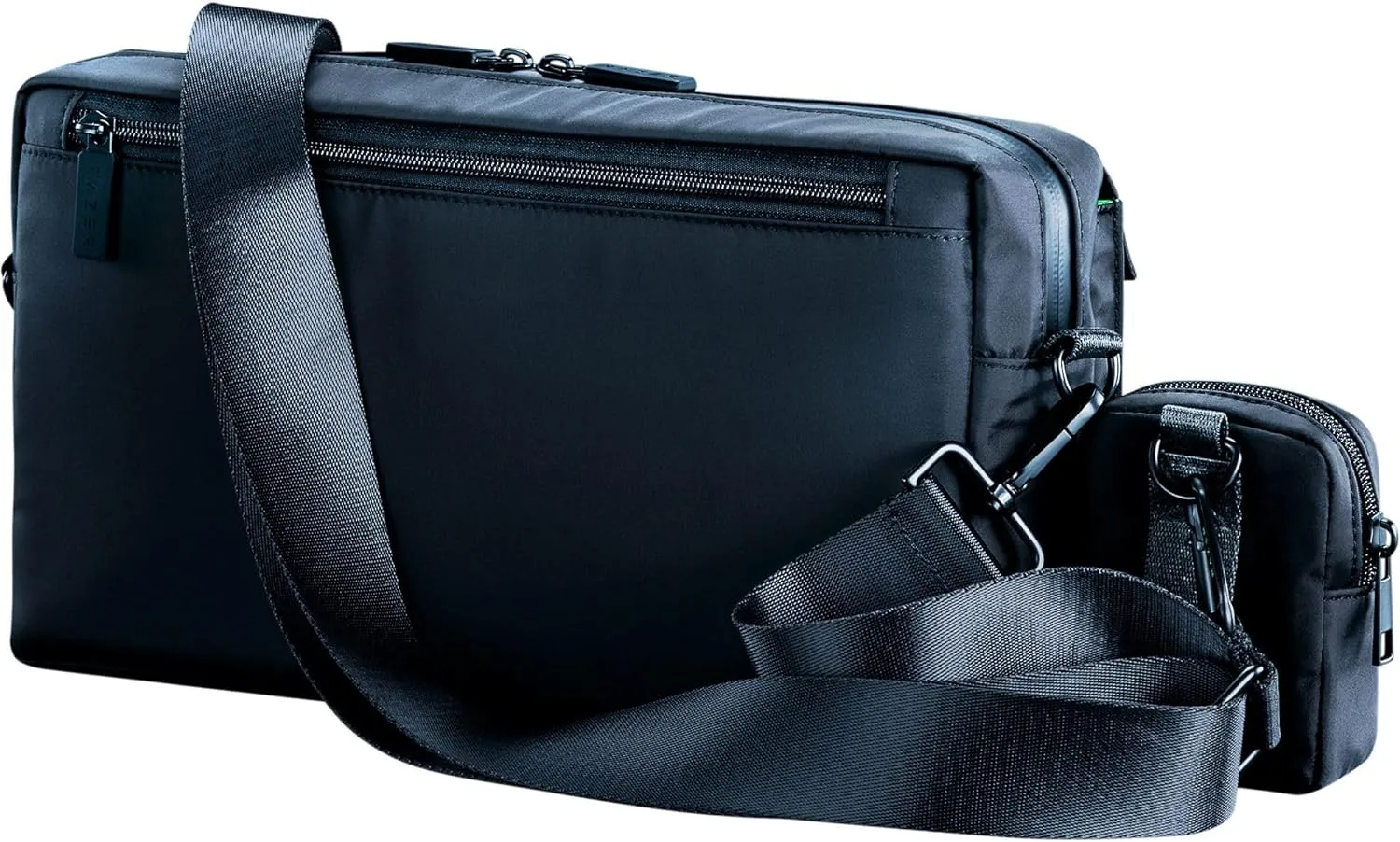 Razer Xanthus Crossbody Bag: Fits Kishi, Steam Deck, Nintendo Switch - Water-Repellent Nylon - Detachable Earphones Mini Pouch - 3 external & 3 internal pockets - Detachable Shoulder Strap