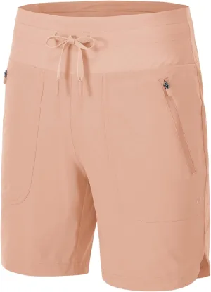 Rdruko Women's Swim Board Shorts with Liner 7" High Waisted UPF 50  Beach Trunks Shorts