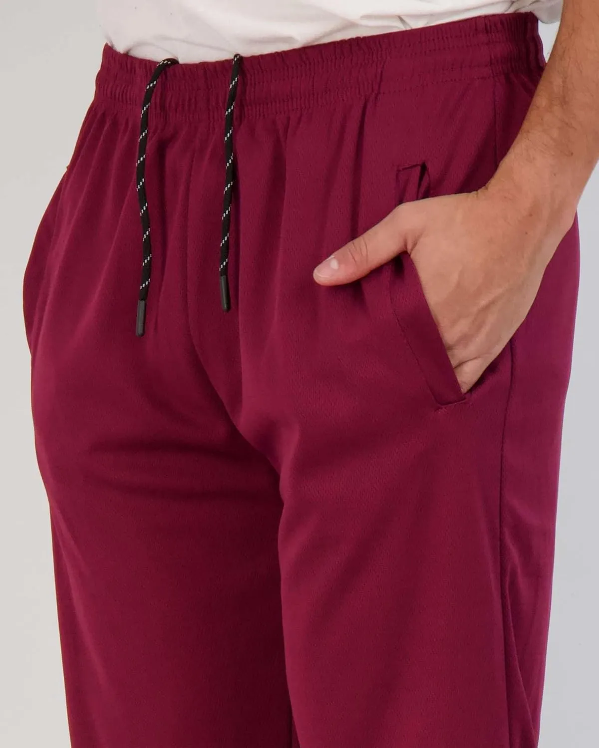 Real Essentials 3 Pack: Men's Mesh Athletic Gym Workout Lounge Open Bottom Sweatpants with Pockets (Available in Big & Tall)