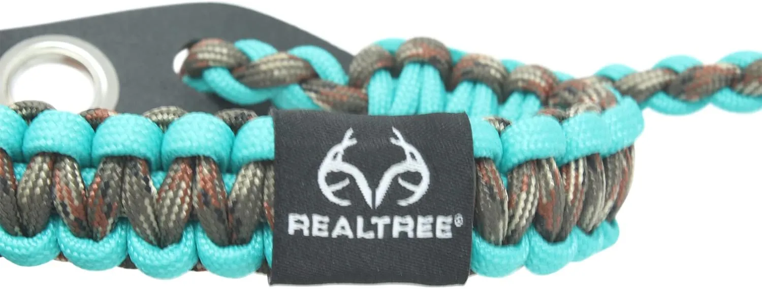 Realtree® Paracord Archery Bow Wrist Sling - 100% Full Grain Leather 550 Paracord