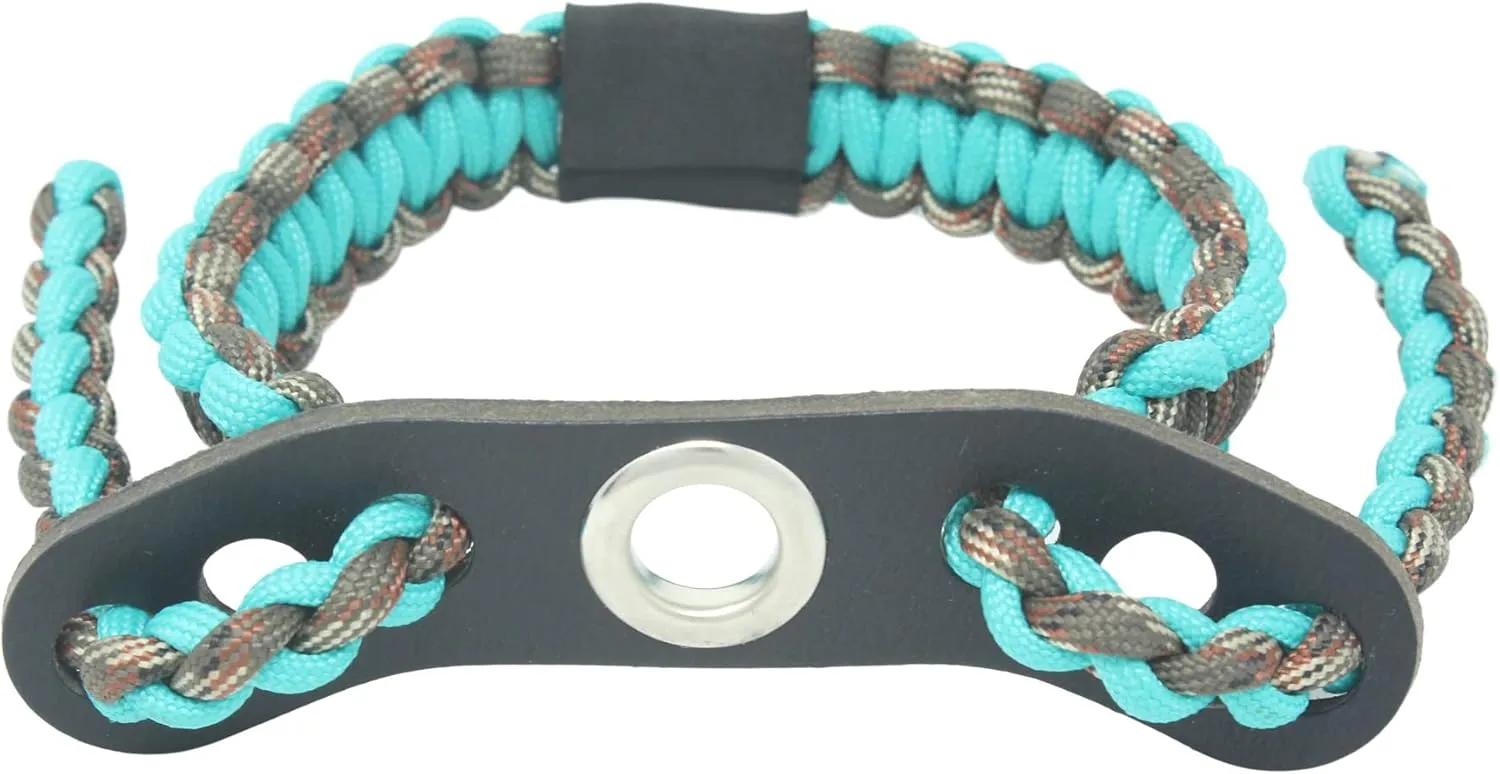 Realtree® Paracord Archery Bow Wrist Sling - 100% Full Grain Leather 550 Paracord