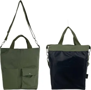 ReBirth Green Crossbody Reversible Tote – Eco-Friendly, Water-Resistant – Cinnamon/Army