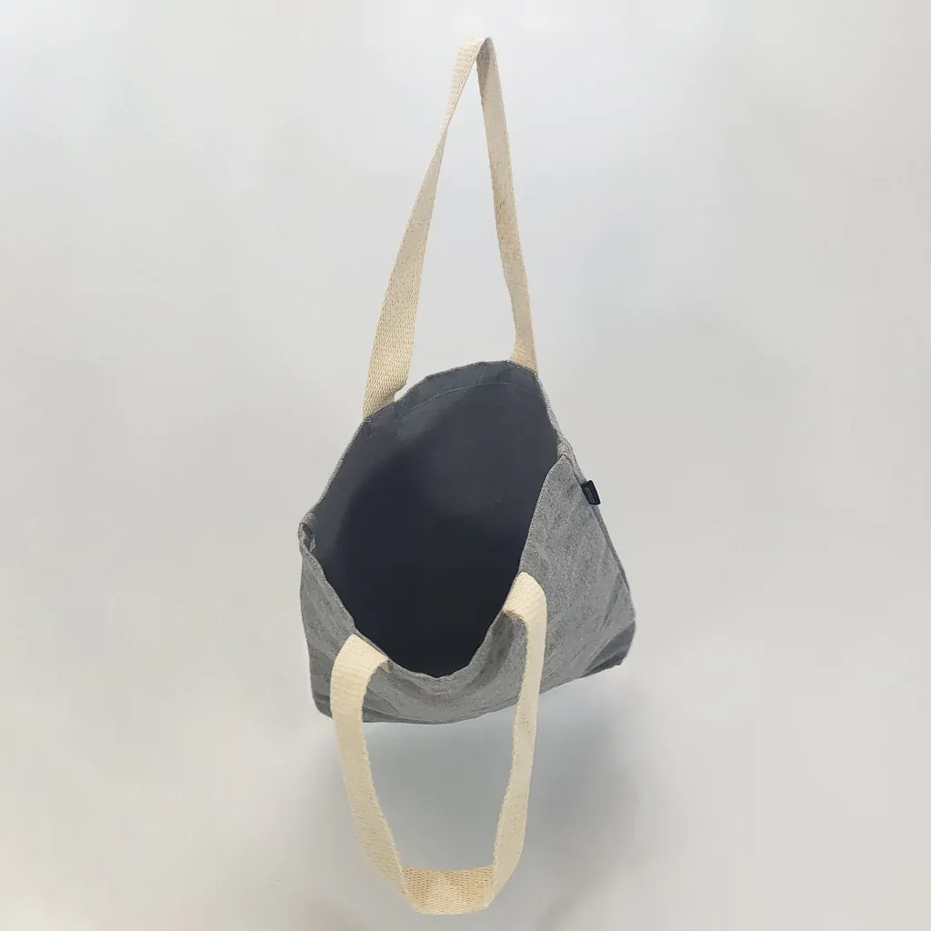 Recycled Canvas Tote Bag With Bottom Gusset - By Piece