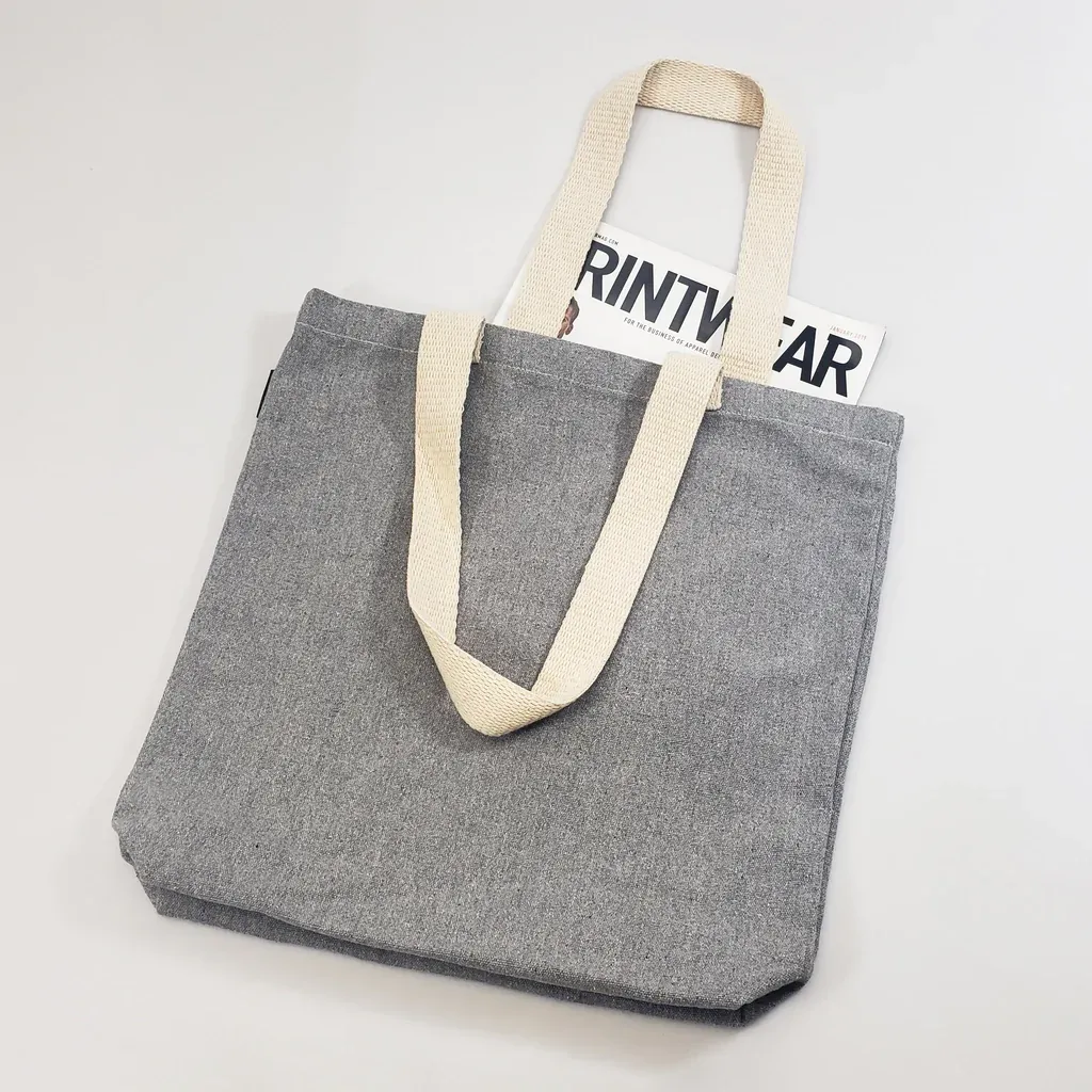 Recycled Canvas Tote Bag With Bottom Gusset - By Piece