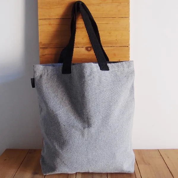 Recycled Canvas Tote Bag With Bottom Gusset - By Piece