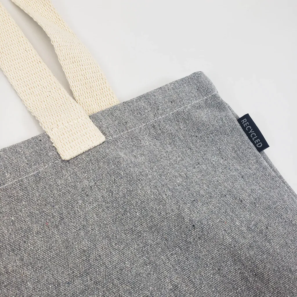 Recycled Canvas Tote Bag With Bottom Gusset - By Piece