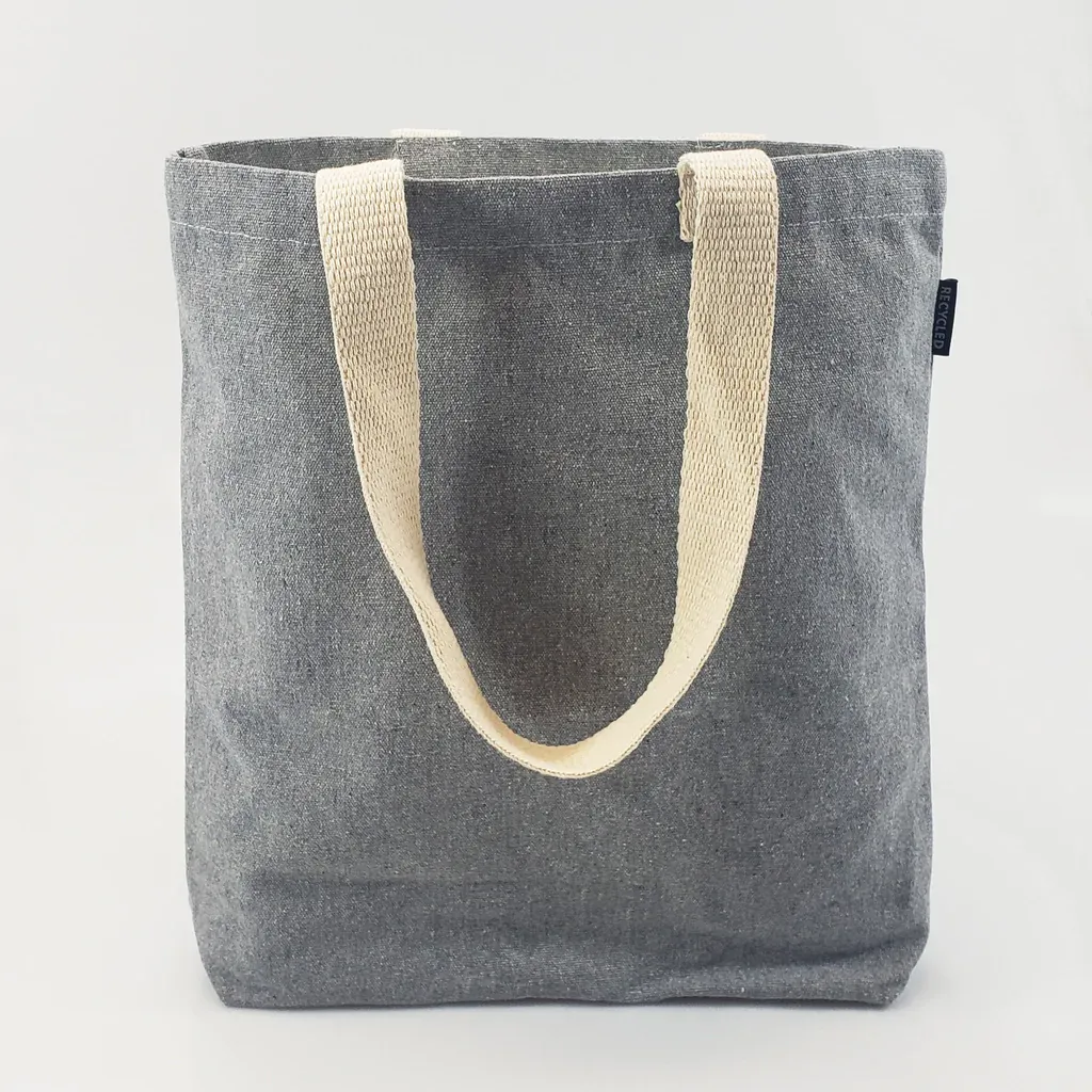 Recycled Canvas Tote Bag With Bottom Gusset - By Piece