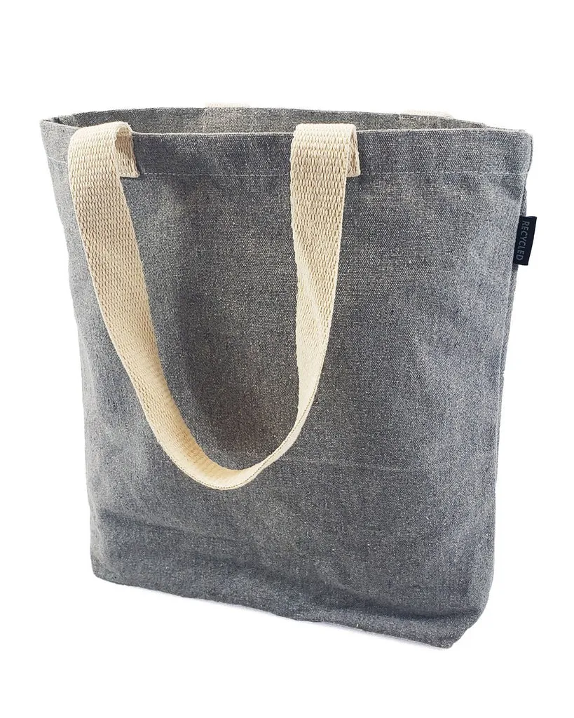 Recycled Canvas Tote Bag With Bottom Gusset - By Piece