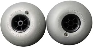 Replacement Beach Balloon Wheels for 22mm axle, Gray, Sand Tires for Kayak Carts, Canoe Trolley