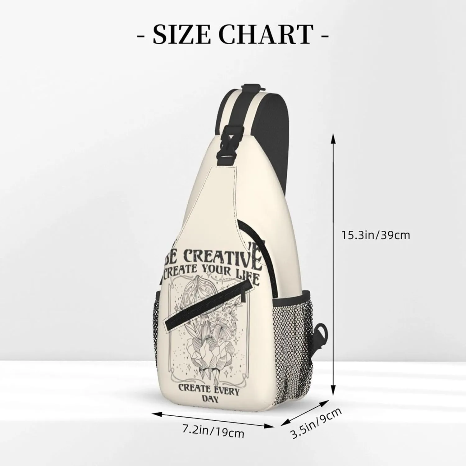 Retro Mushroom Creative Your Life Chest Sling Bag Crossbody Shoulder Backpack Bag Gym Cycling Daypack Travel Hiking Cross Bag
