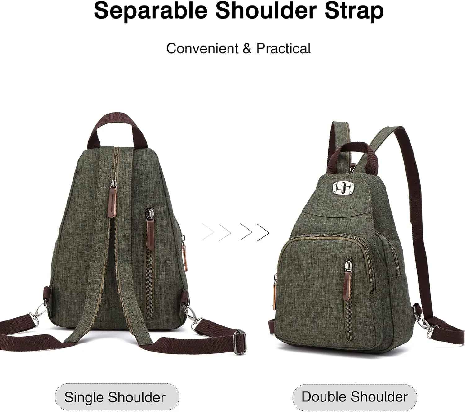 Retro Sling Chest Backpack Multipurpose Crossbody Shoulder Bag