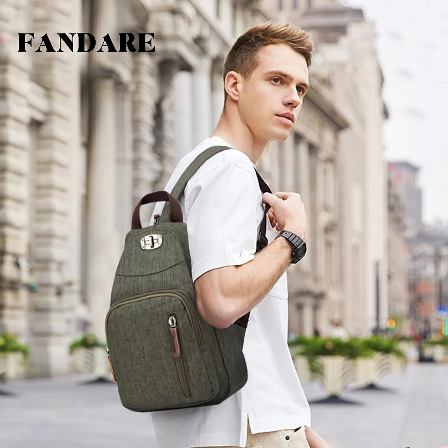 Retro Sling Chest Backpack Multipurpose Crossbody Shoulder Bag