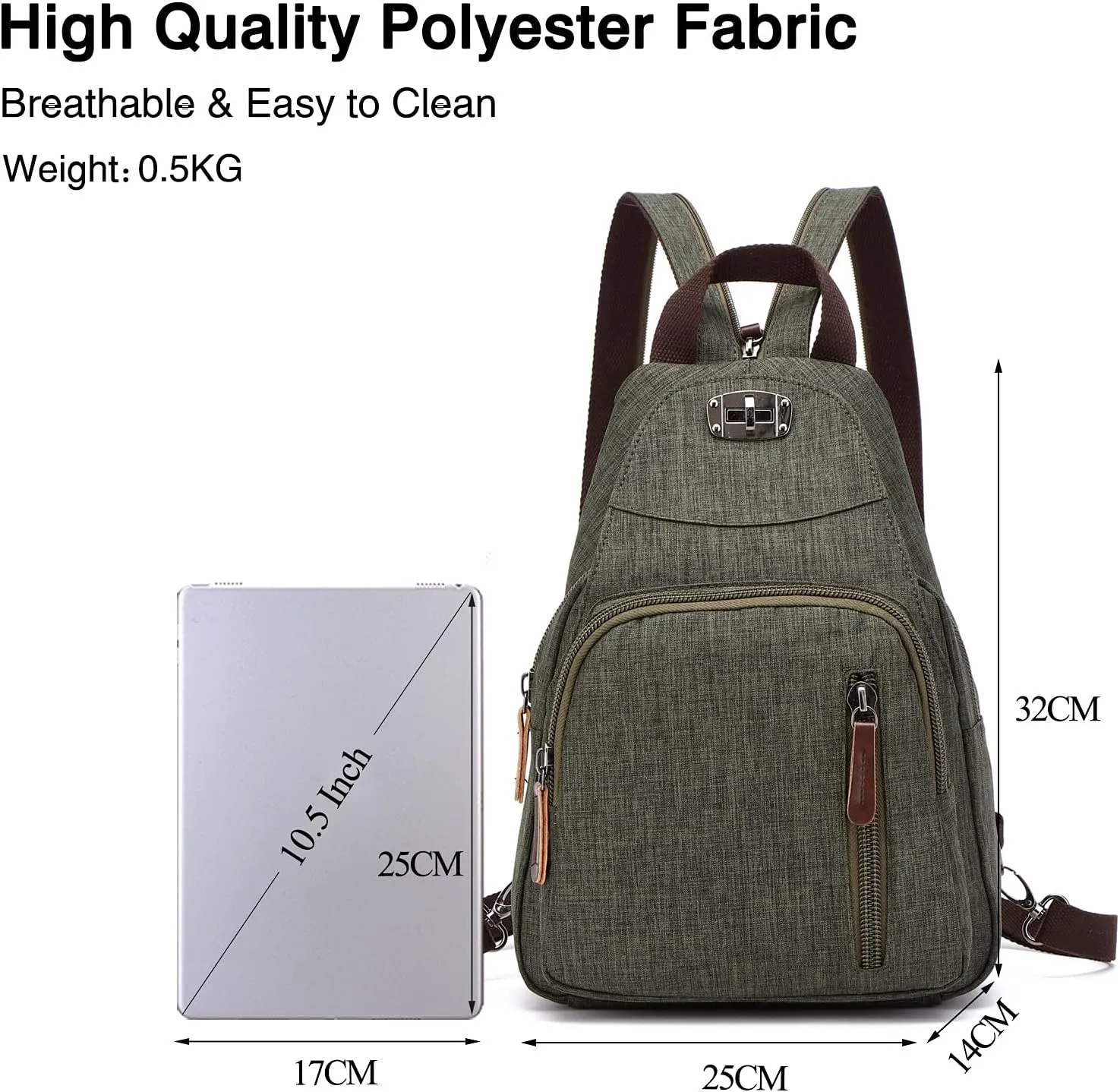 Retro Sling Chest Backpack Multipurpose Crossbody Shoulder Bag