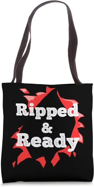 Ripped & Ready Gym Motivation Workout Boost Tote Bag