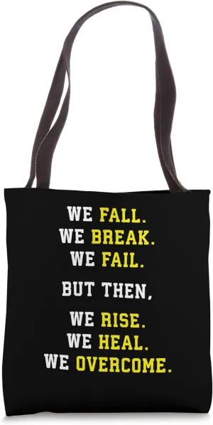 Rise, Heal, Overcome - Gym, Hustle, Success, Motivational Tote Bag