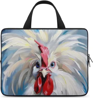 Rooster Abstraction Laptop Bag Laptop Case Computer Messenger Bag with Adjustable Shoulder Strap