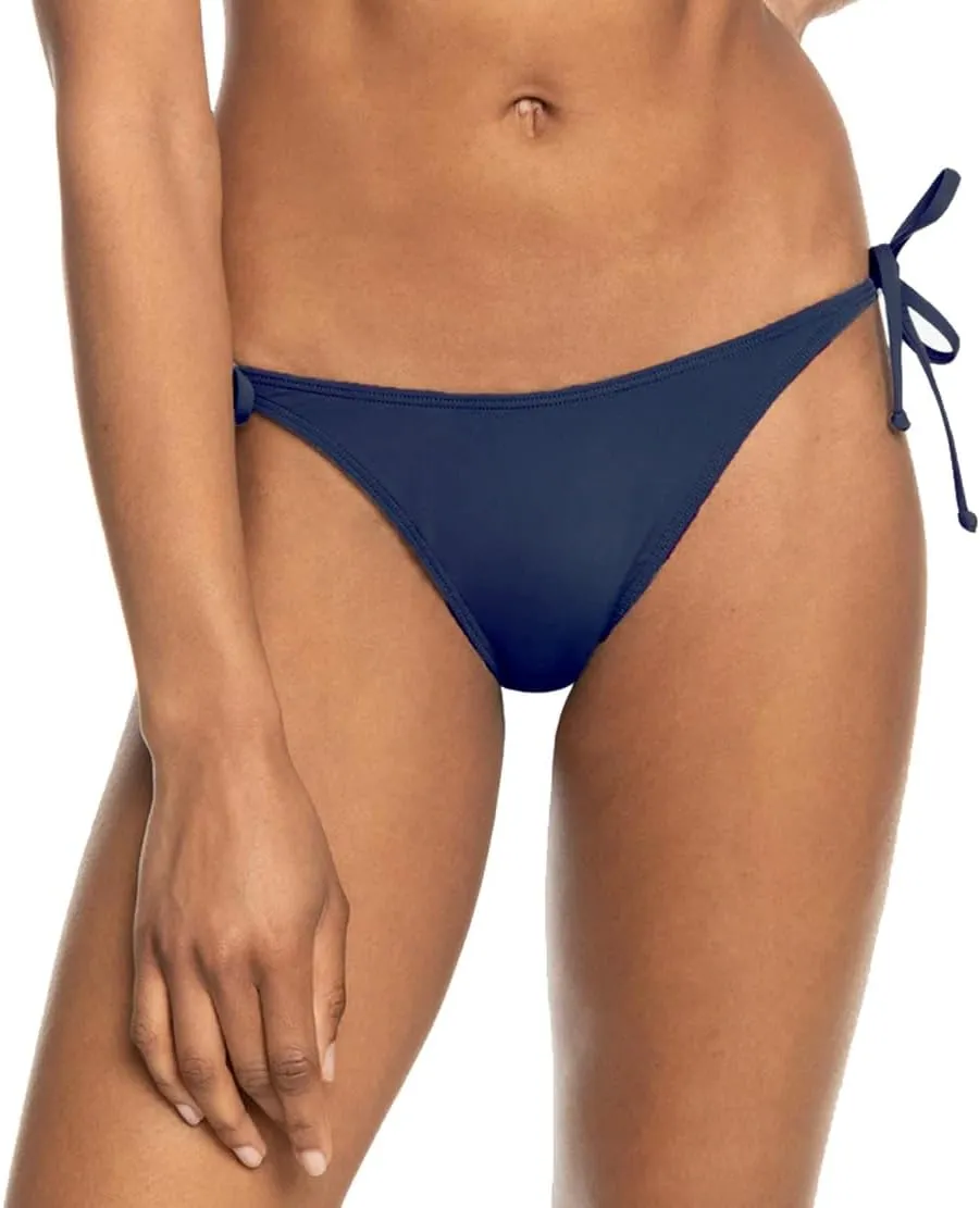 Roxy Women's SD Beach Classics Tie Side Cheeky Bikini Bottom Mood Indigo