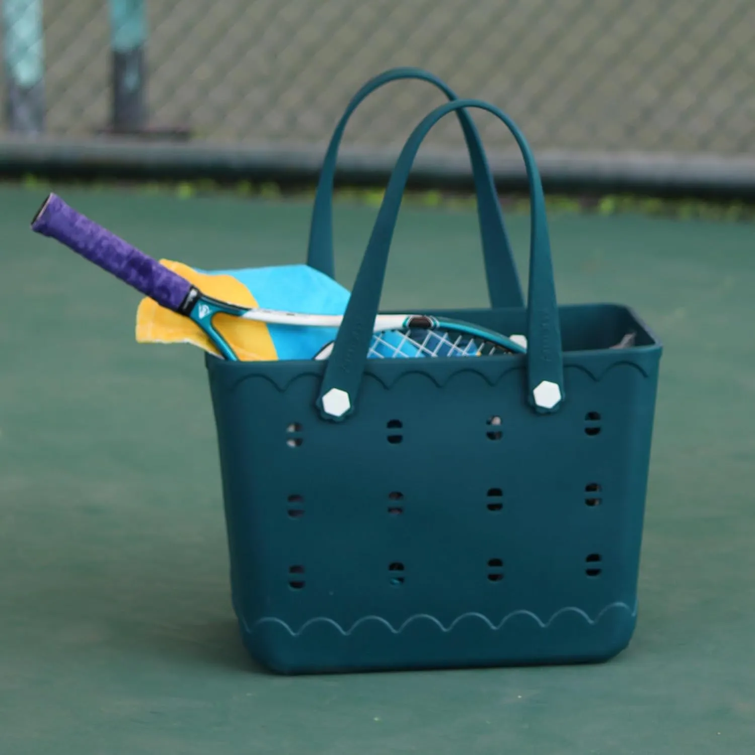 Rubber Beach Tote Bag Waterproof Tip-Proof Outdoor Tote Bag for the Beach Boat Pool Sports