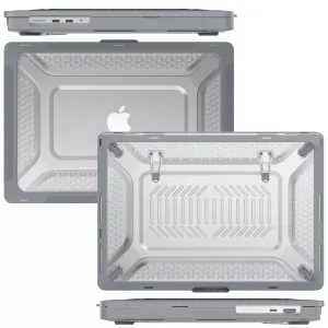 Rugged Protective & Heavy Duty Case Macbook Air 13.6 M3/M2 - Clear Grey