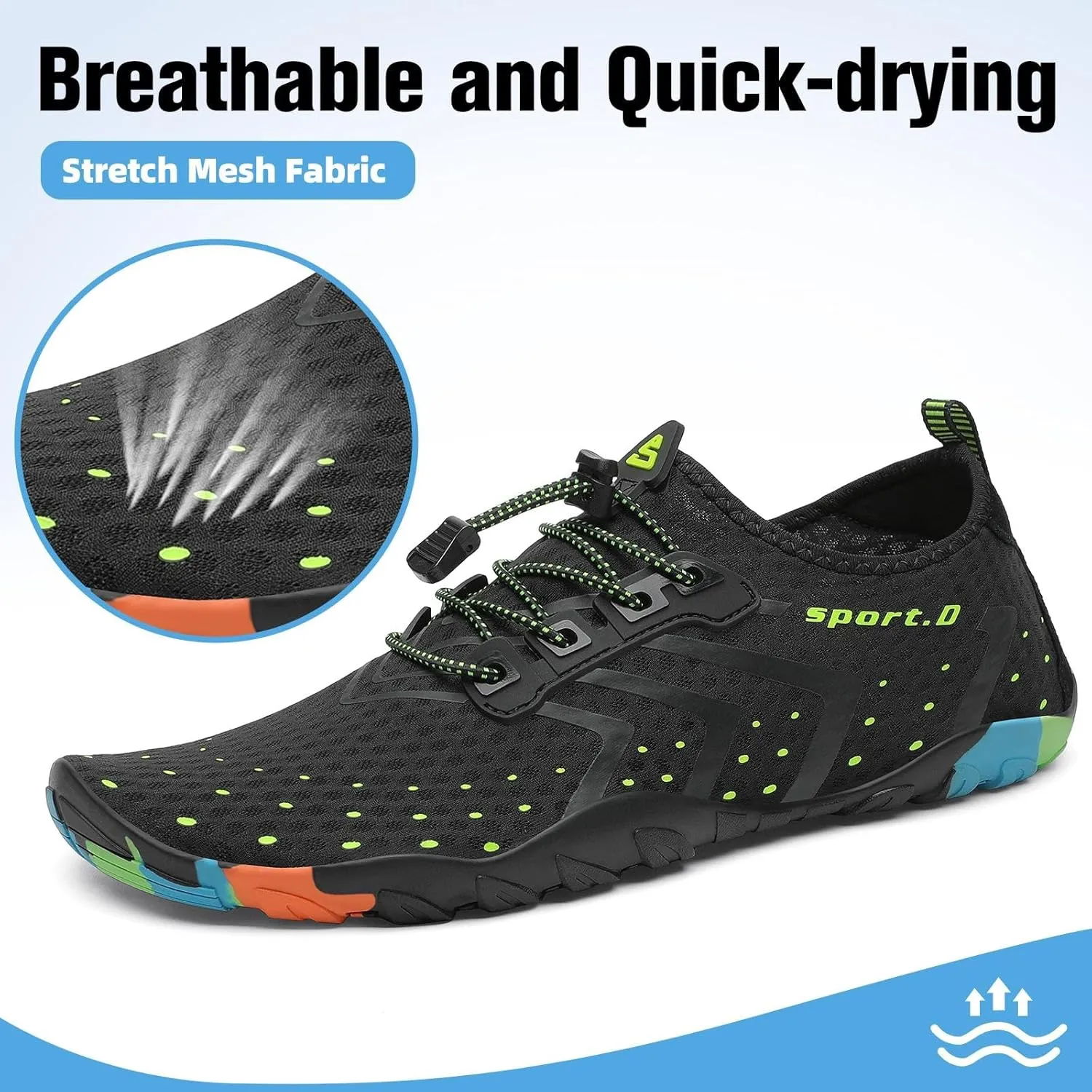 SAGUARO Quick-Dry Water Shoes for Women – Swim Shoes, Beach Shoes, Aqua Shoes with Lightweight, Breathable, Slip-Resistant Design for Pool & Outdoor Use