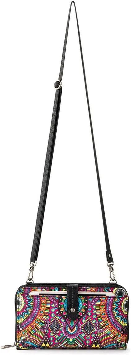 Sakroots Artist Circle Smartphone Crossbody in Eco Twill, Detachable Wristlet Strap
