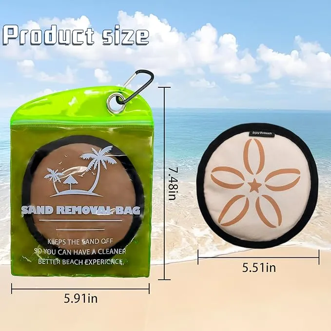 Sand Remover for Beach,Portable Sand Remover,Rich in Natural Micro Corn Endosperm Essence Powder,Without of Talc and Fragrance,Soft and Skin-Friendly Suitable for The Whole Family