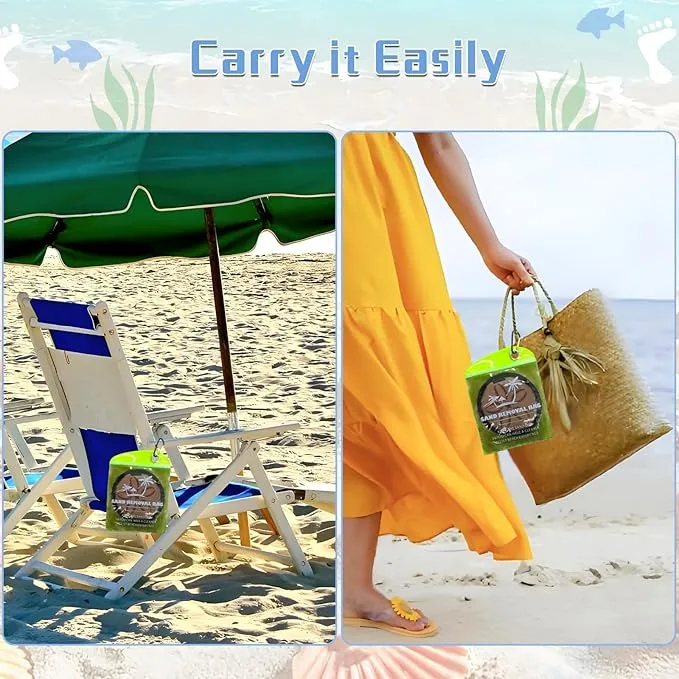 Sand Remover for Beach,Portable Sand Remover,Rich in Natural Micro Corn Endosperm Essence Powder,Without of Talc and Fragrance,Soft and Skin-Friendly Suitable for The Whole Family