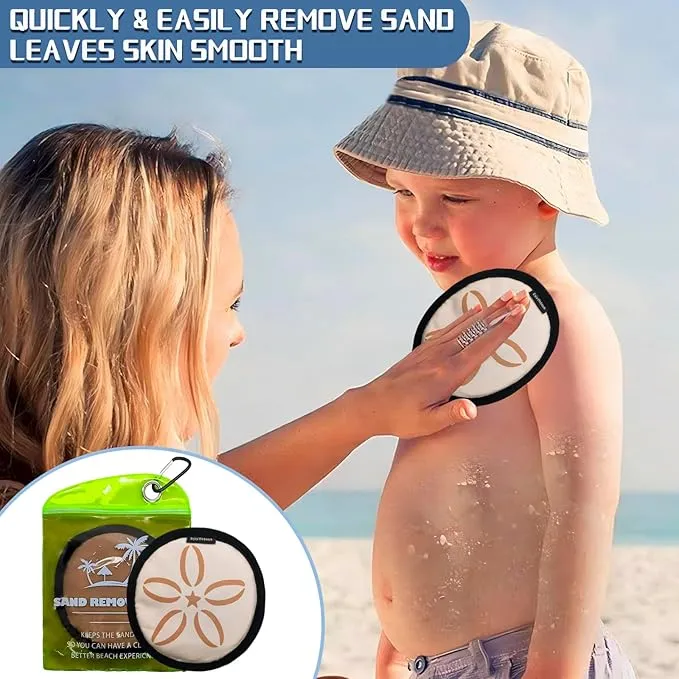 Sand Remover for Beach,Portable Sand Remover,Rich in Natural Micro Corn Endosperm Essence Powder,Without of Talc and Fragrance,Soft and Skin-Friendly Suitable for The Whole Family
