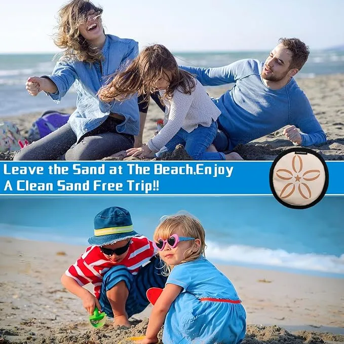 Sand Remover for Beach,Portable Sand Remover,Rich in Natural Micro Corn Endosperm Essence Powder,Without of Talc and Fragrance,Soft and Skin-Friendly Suitable for The Whole Family