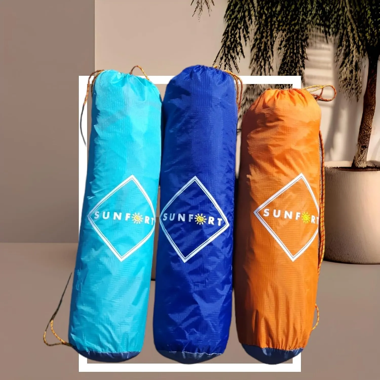 Sandproof Beach Walled Blanket Outdoors, Water Resistant, Portable and Lightweight Outdoors Playpen for Sand and Grass - Orange and Gray
