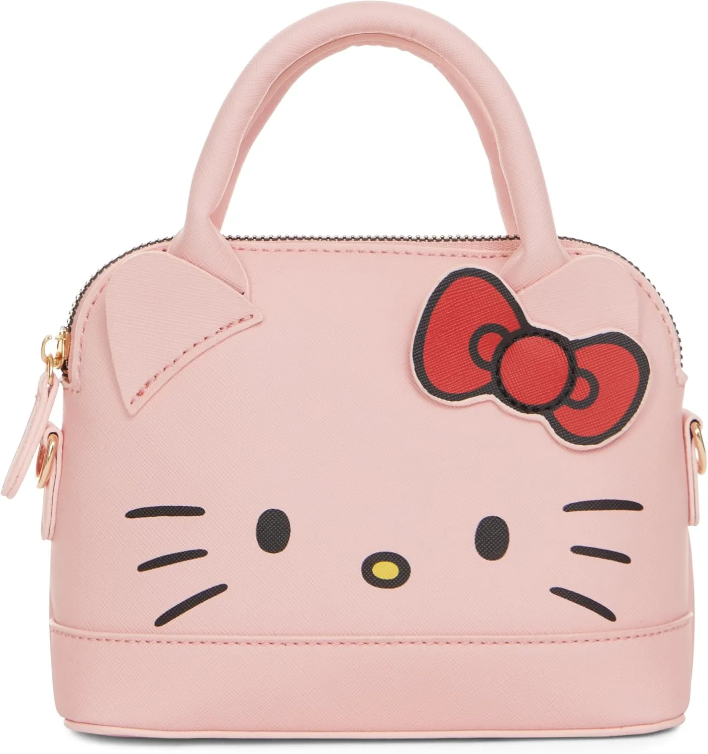 SANRIO Hello Kitty Leather Crossbody Handbag - Girls, Boys, Teens, Adults - Hello Kitty PU Leather Cosplay Crossbody Handbag