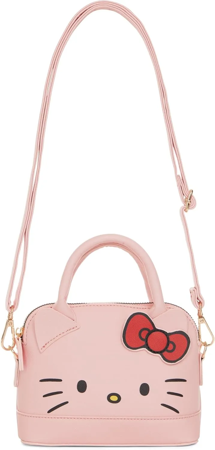 SANRIO Hello Kitty Leather Crossbody Handbag - Girls, Boys, Teens, Adults - Hello Kitty PU Leather Cosplay Crossbody Handbag