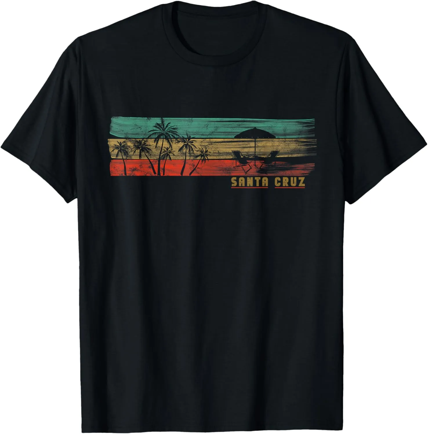 Santa Cruz California Retro Vintage Beach Holiday Beach T-Shirt