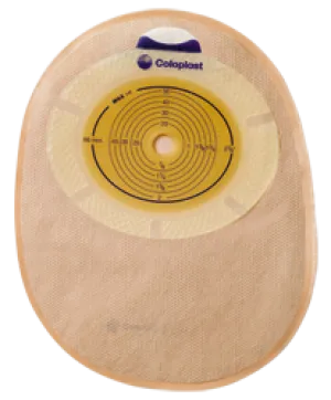 SenSura® One-Piece Closed Pouch, Opaque 7" (18cm), Convex Light, Stoma Opening 1-1/8" (28mm) - Box of 10