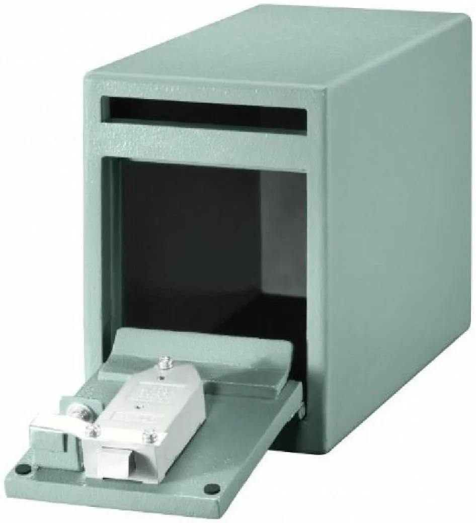 SentrySafe Depository Safe with Dual Key Lock, Steel Drop Slot Safe for Offices and Businesses, Stores Cash, Money, 0.23 Cubic Feet, 8.5 x 6 x 12.3 Inches, UC-025K