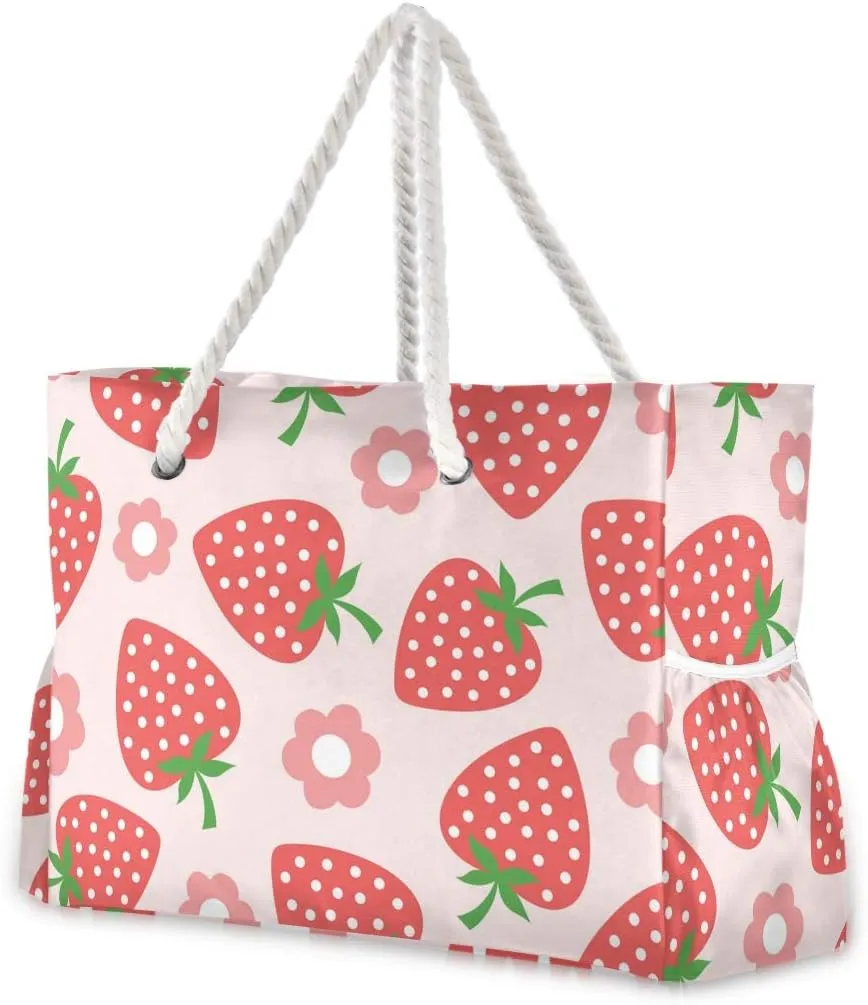 senya Large Beach Shoulder Bags Canvas Tote Water Resistant for Gym Travel Daily