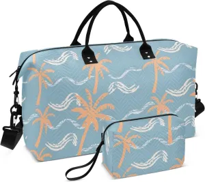 senya Weekender Bags Travel Duffel Gym Bag Beach Bohemian Palm Trees Carry on Overnight Tote Bag with Toiletry Bag for Airplane Travel Trip Gym Yoga, g366829106p1006c1071s2442