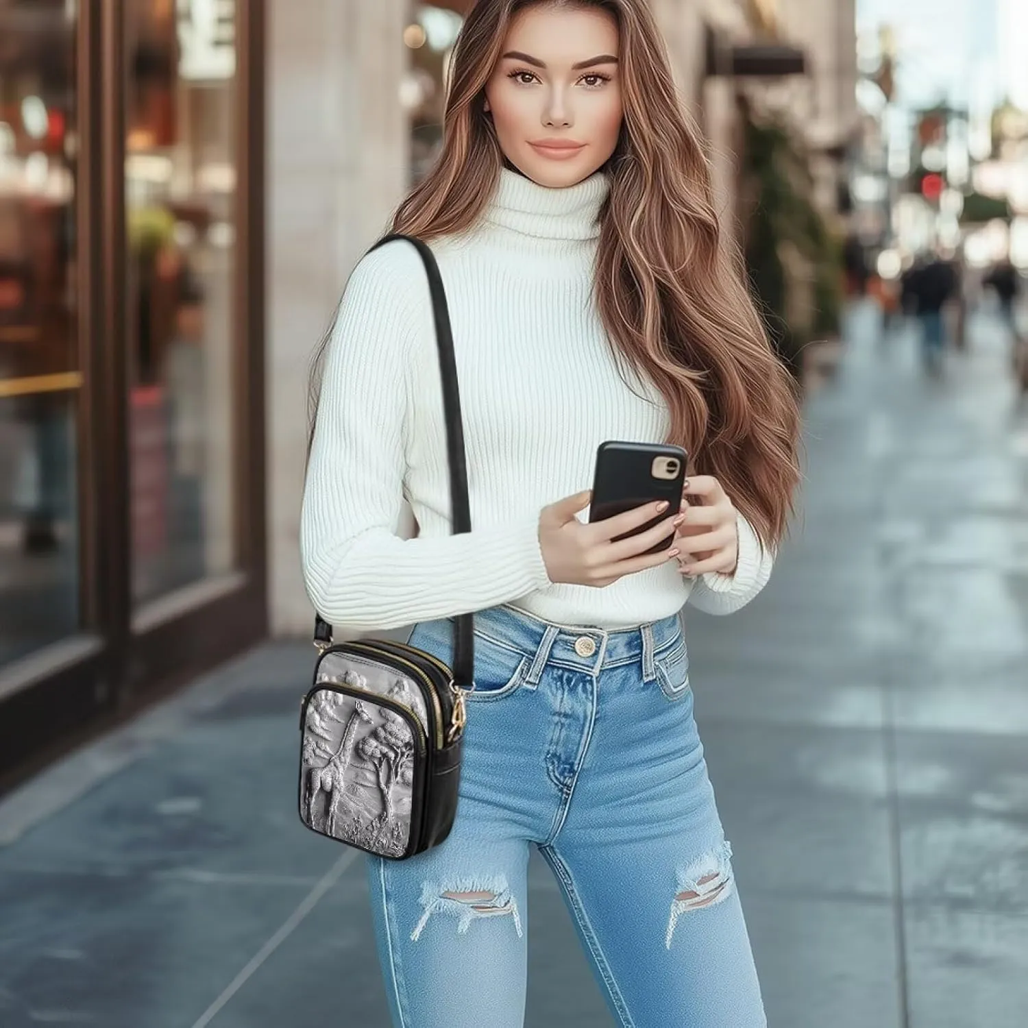 Shoulder Bag Crossbody for Women Small Crossbody Wallet Phone Bag Women Mini Purse Cell Phone Shoulder Bag