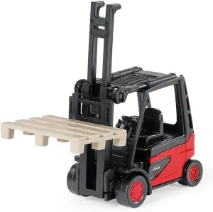 Siku 1311 Linde E35 Forklift with Top with Pallet Accessory Diecast Model Truck Red & Black