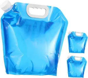 Silicone Outdoor Water Storage Bag 3pcs 10l Collapsible Containers for Hiking Farm Use