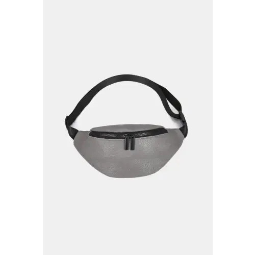 Sleek Gray Nylon Sling Bag